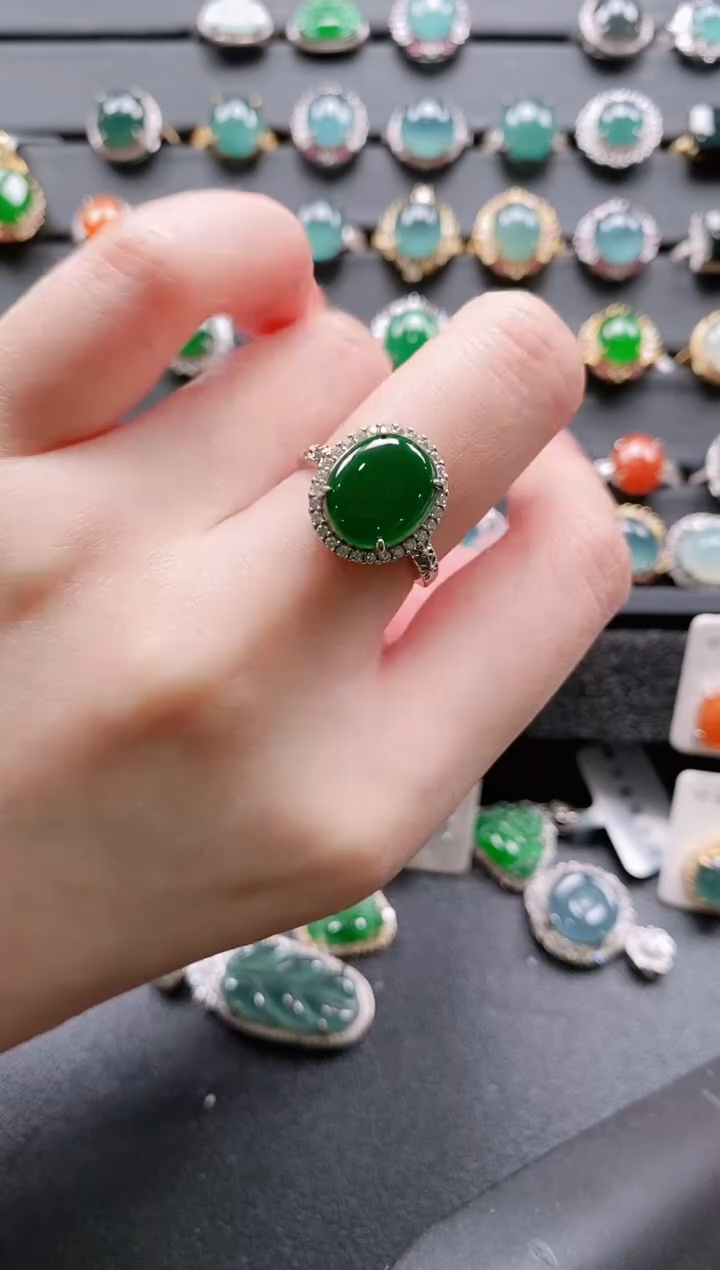 【闪购商品】翡翠戒指银S925镶嵌11111111