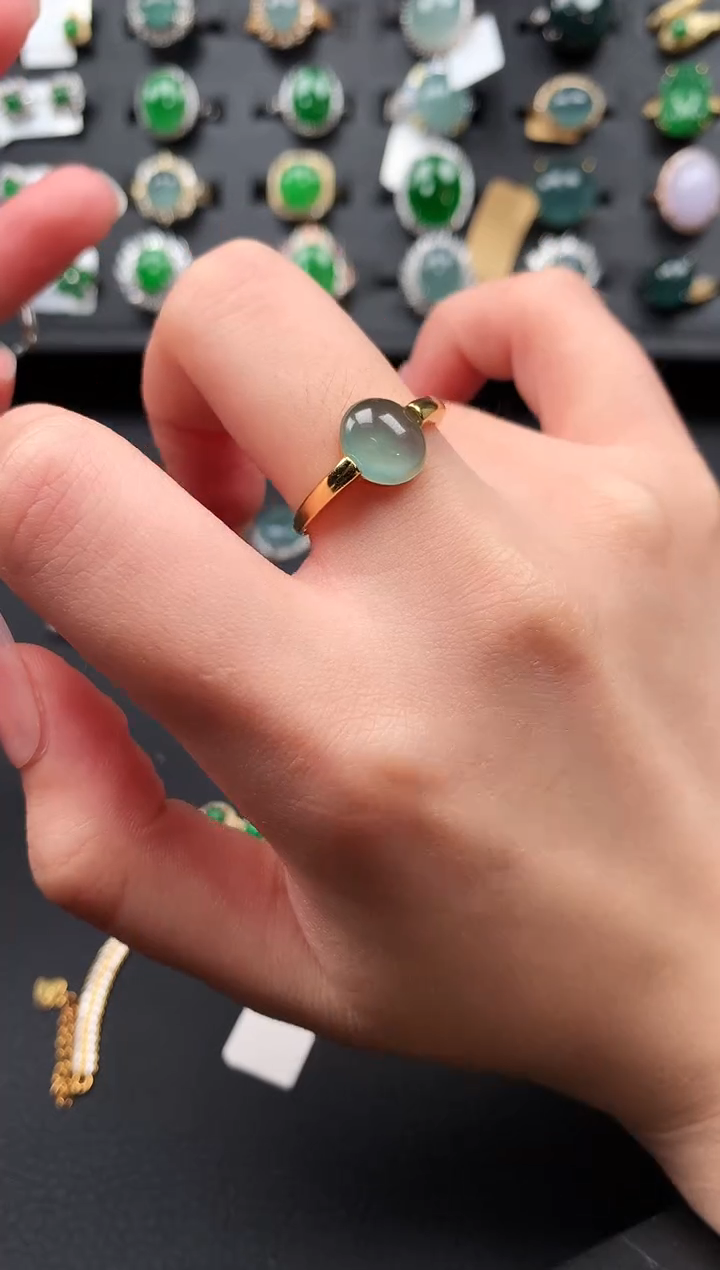 【闪购商品】翡翠戒指银S925镶嵌51241