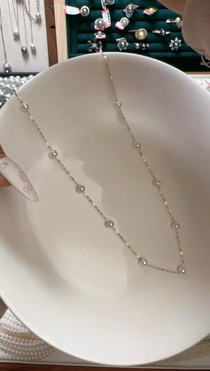 【闪购商品】海水珍珠颈饰18K金镶嵌1