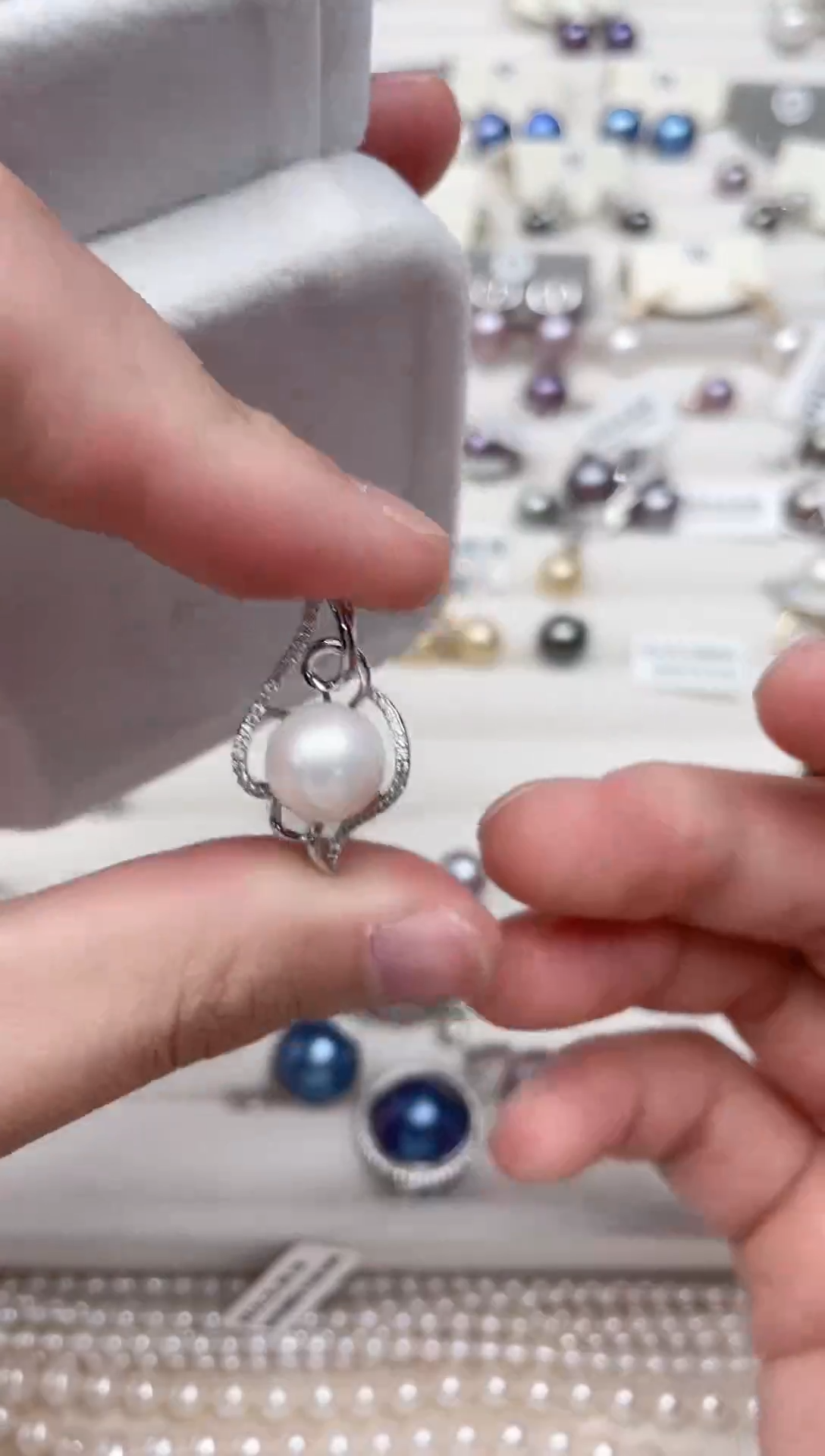 【闪购商品】淡水珍珠吊坠(不含链)银S925镶嵌吊坠