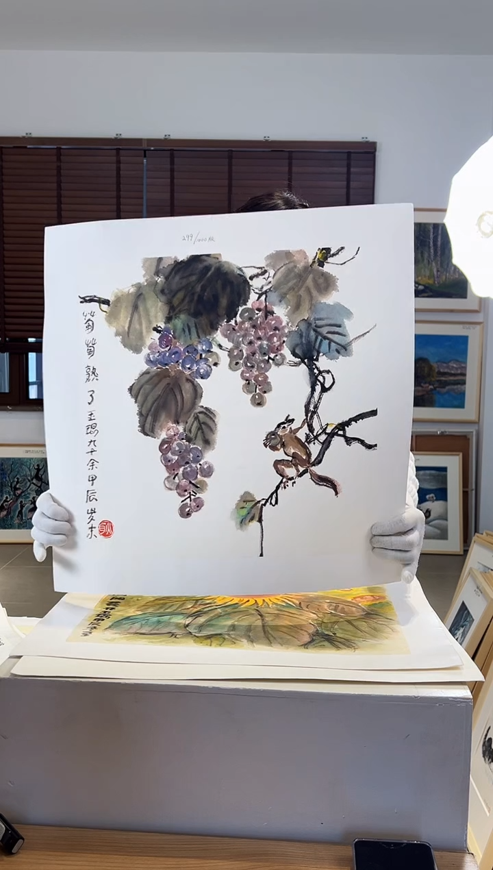 【闪购商品】版画耿玉琨限量作品亲签盖章版画S