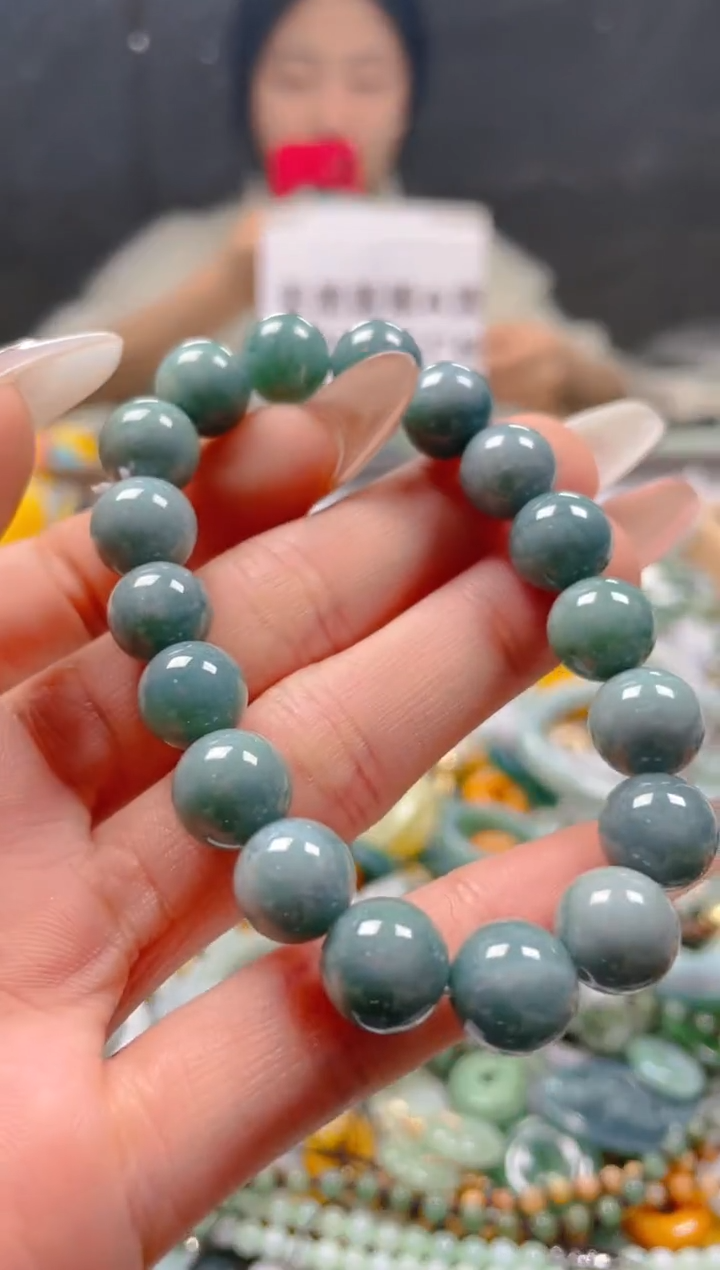 【闪购商品】翡翠颈饰未镶嵌10MM/J/翡翠A货一图一物