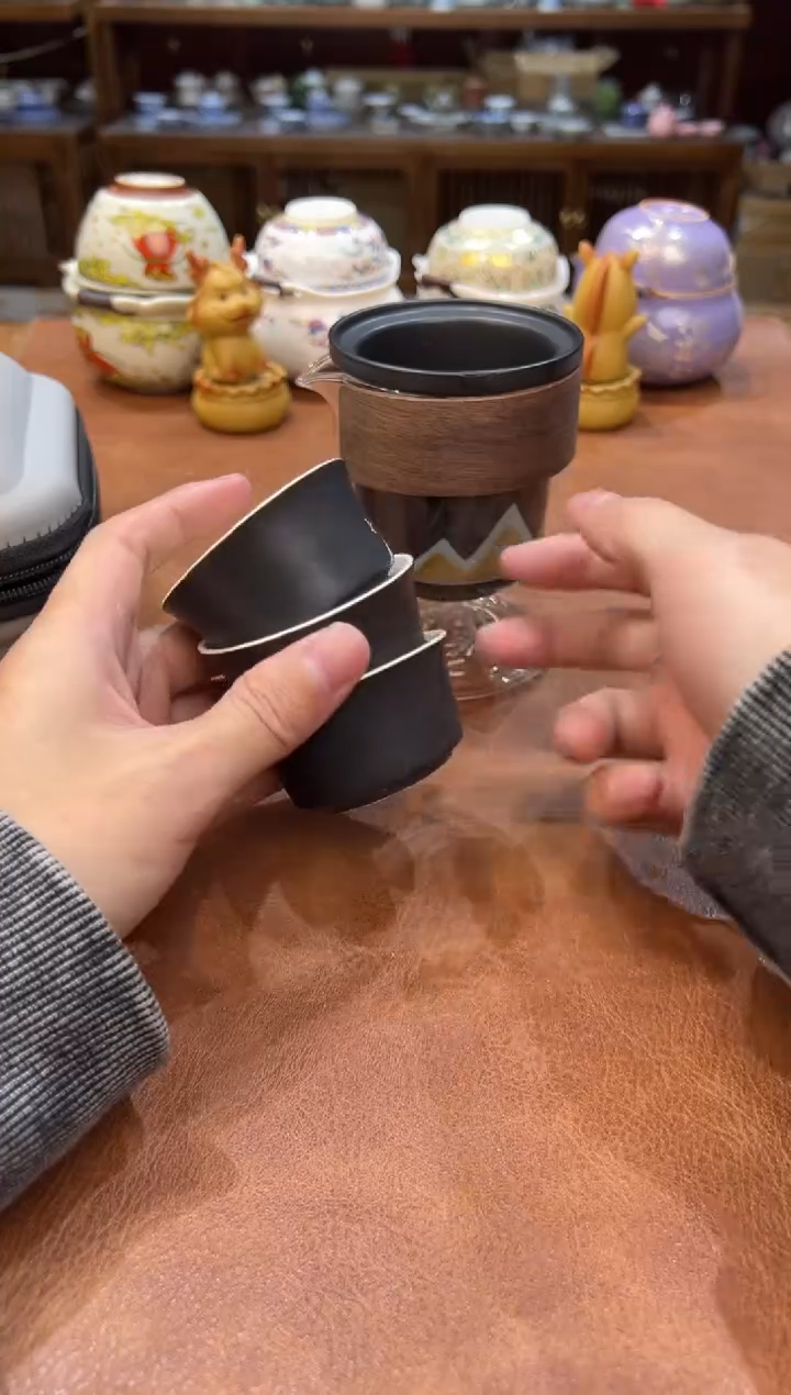真的很便宜会开片的旅行茶具