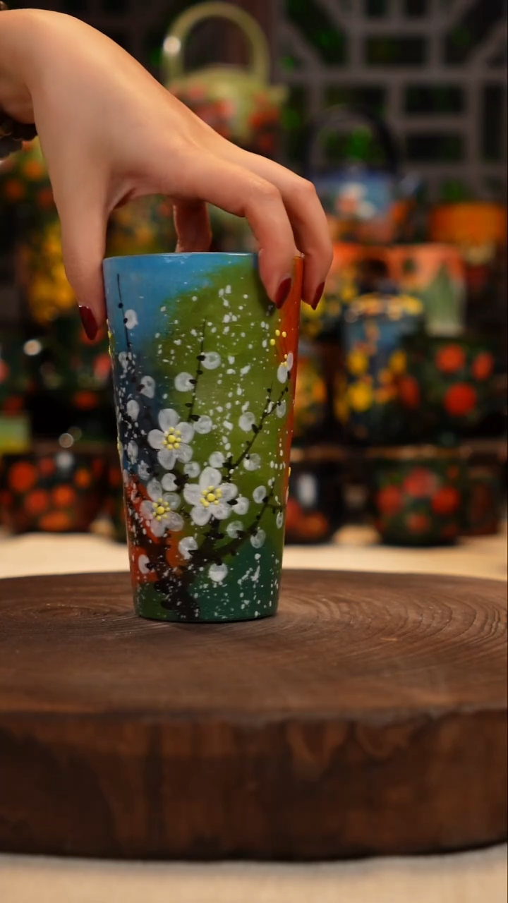 油画 釉下彩  杯子
