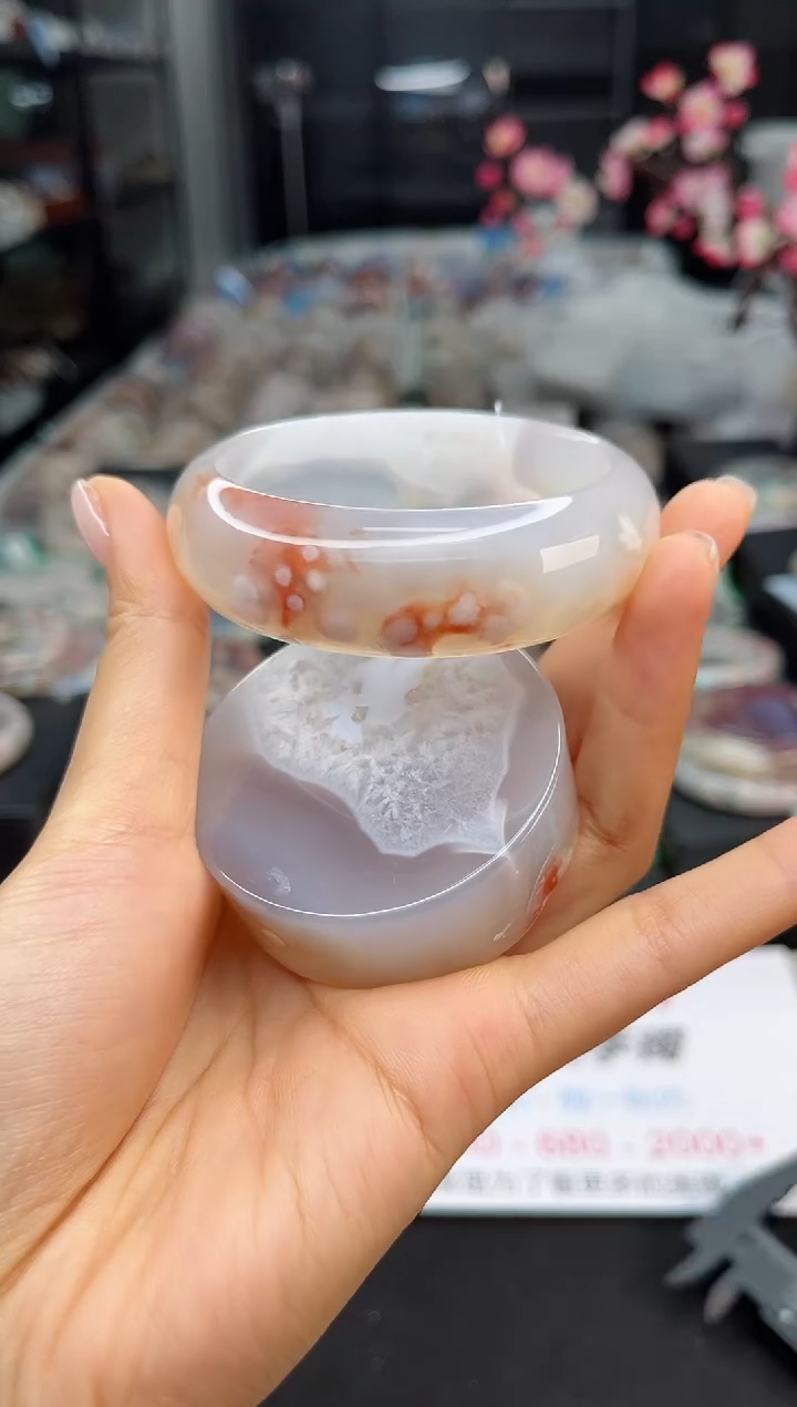 石英质玉手镯未镶嵌56圈口（赠送镯心）6567265