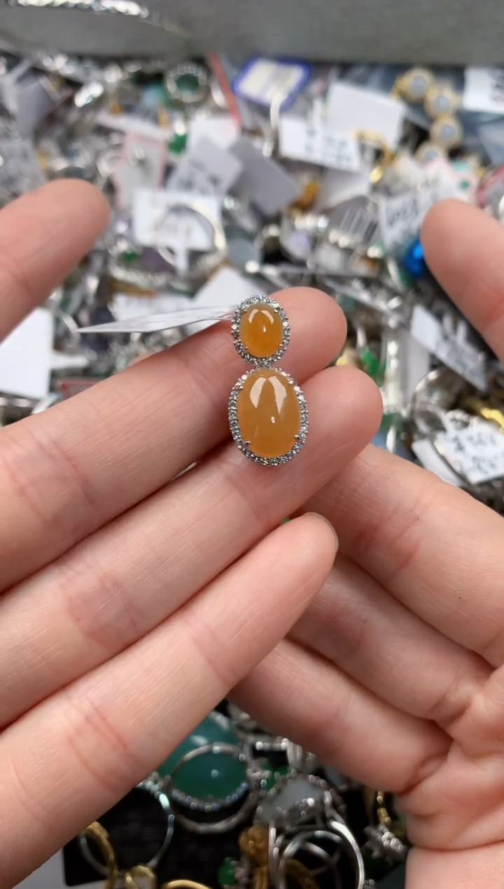 银S925镶嵌戒指翡翠嗷*?111   3