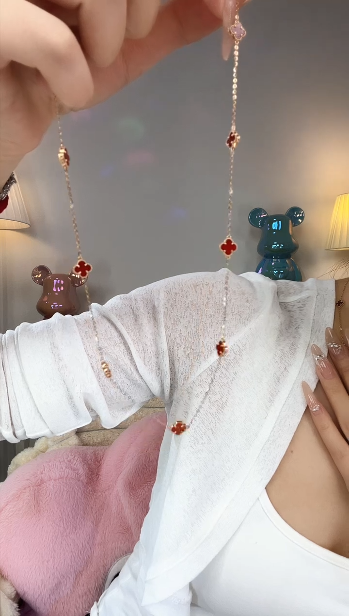 【闪购商品】玛瑙/玉髓颈饰18K金镶嵌项链