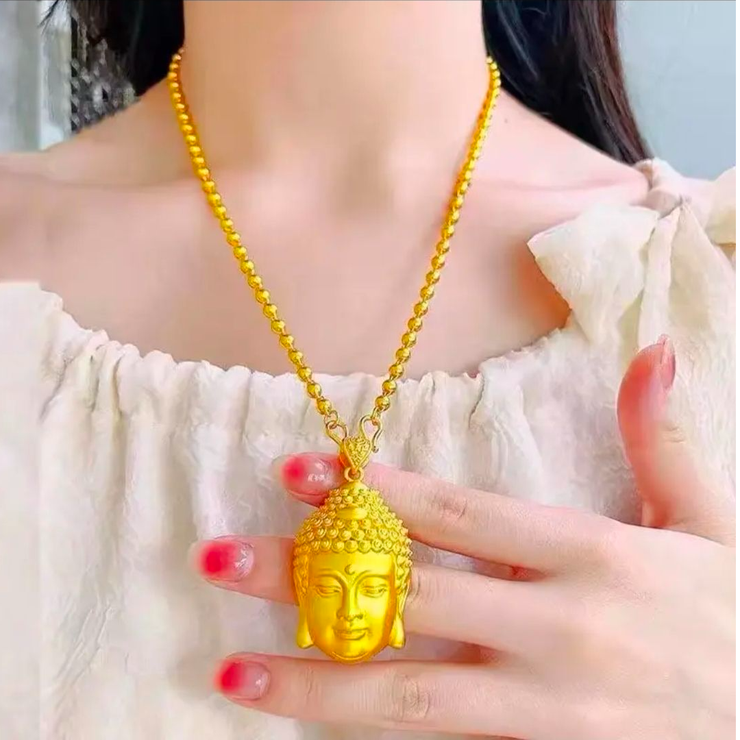 合金吊坠 特大号佛头吊坠新款毛衣链镂空大日如来男女送礼物