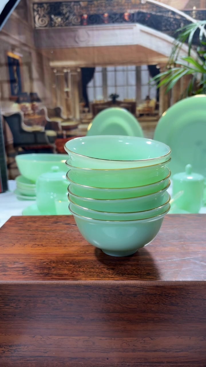 【闪购商品】. 4.5英寸玉瓷碗6个口径11.5厘米 