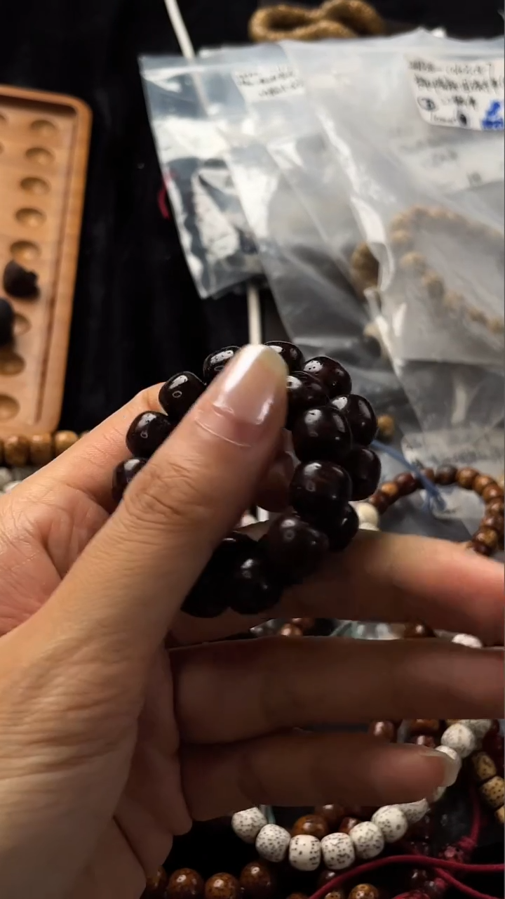 手串星月菩提z*e精工级赤金桶珠10*9手串