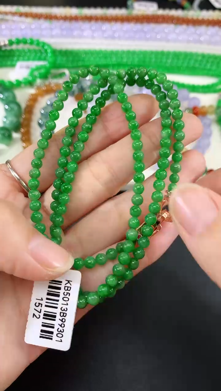 未镶嵌手串翡翠114|6800多样性发其一