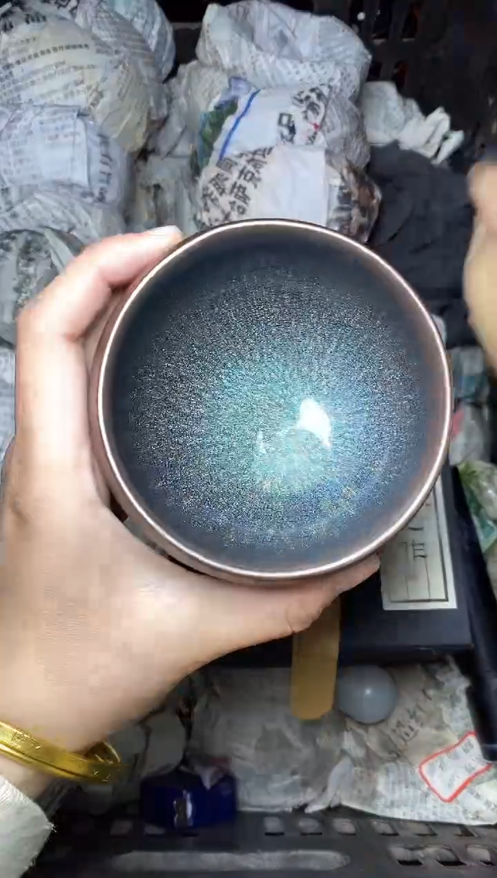 【闪购商品】茶盏糖果蓝钵 盏三疯建盏茶器