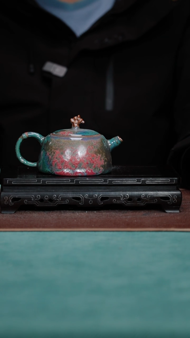 【闪购商品】81-1半月竹石（炉钧釉 王建勋）