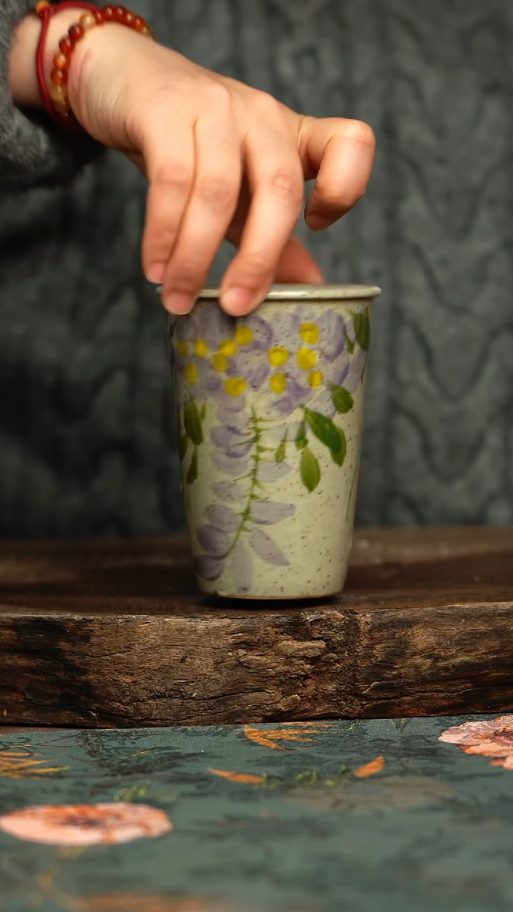 【闪购商品】杯釉下彩手工手绘同款陶器