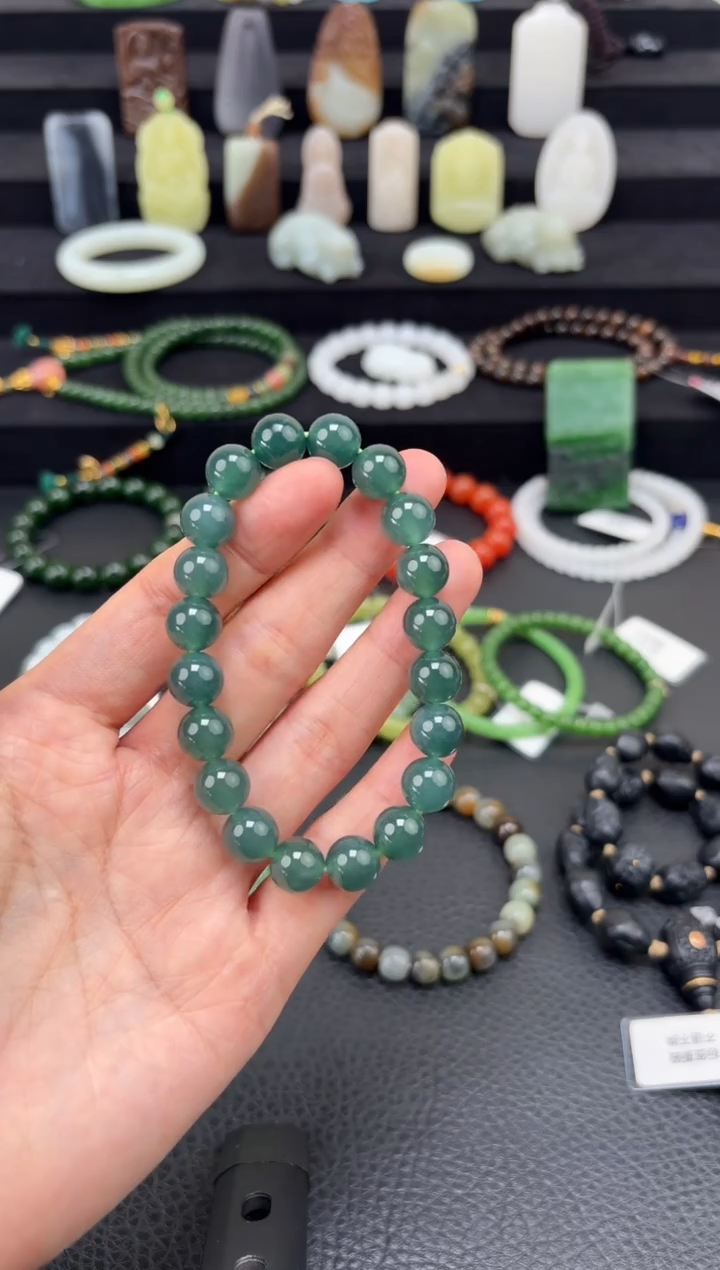未镶嵌挂件翡翠10mm圆珠手串