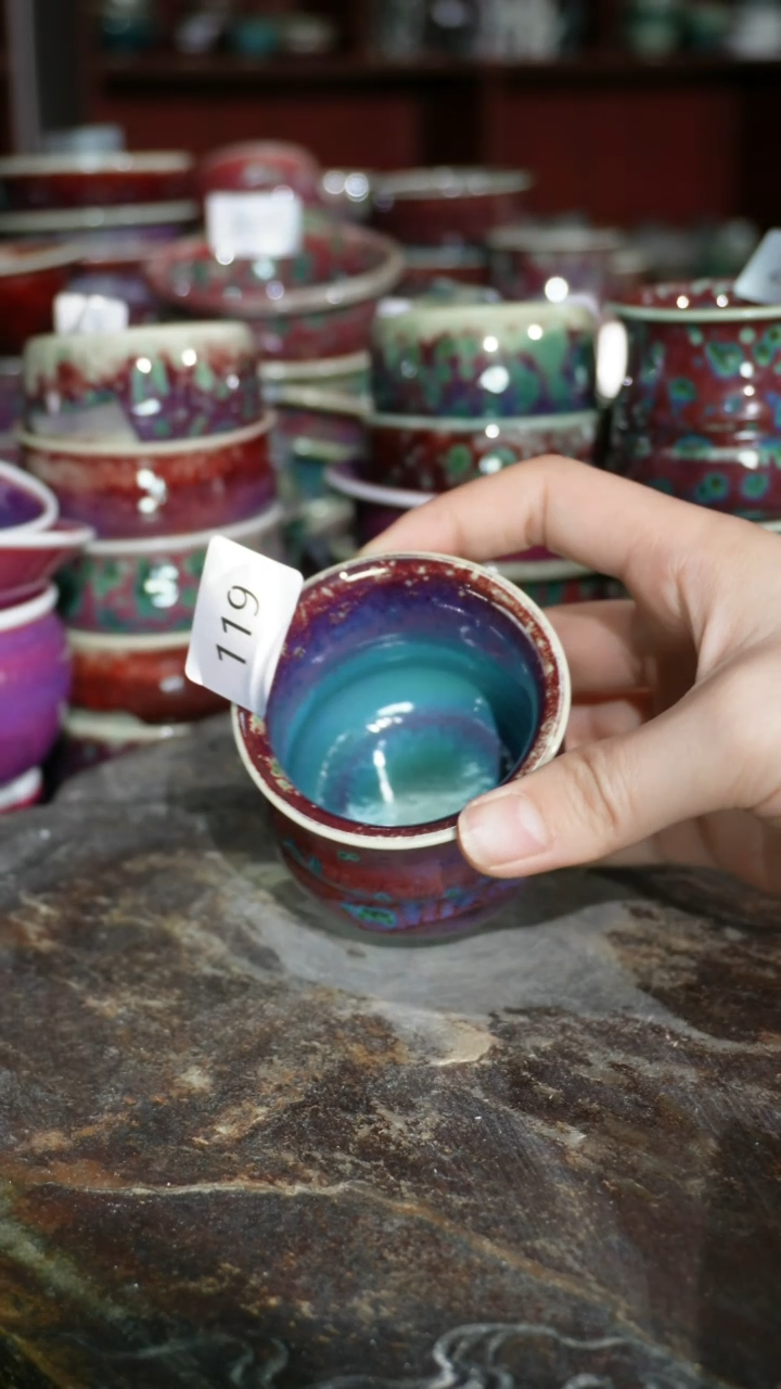 摆件精品窑变钧瓷茶器