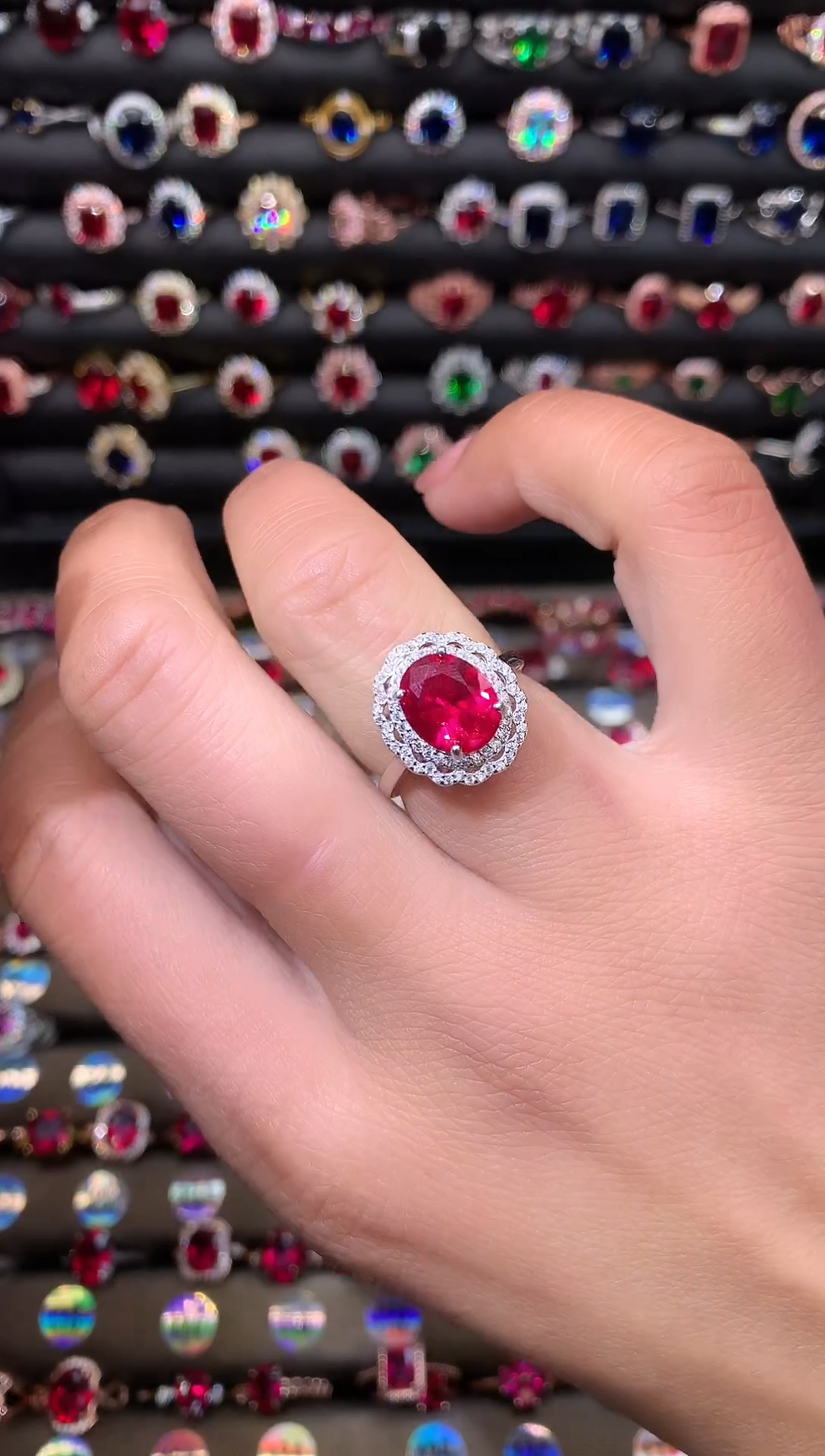 【闪购商品】红宝石戒指银S925镶嵌1