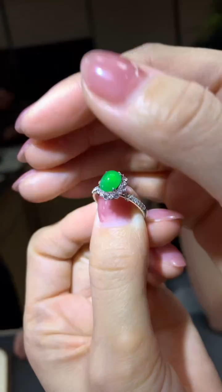 【闪购商品】翡翠戒指18K金镶嵌|不退不换