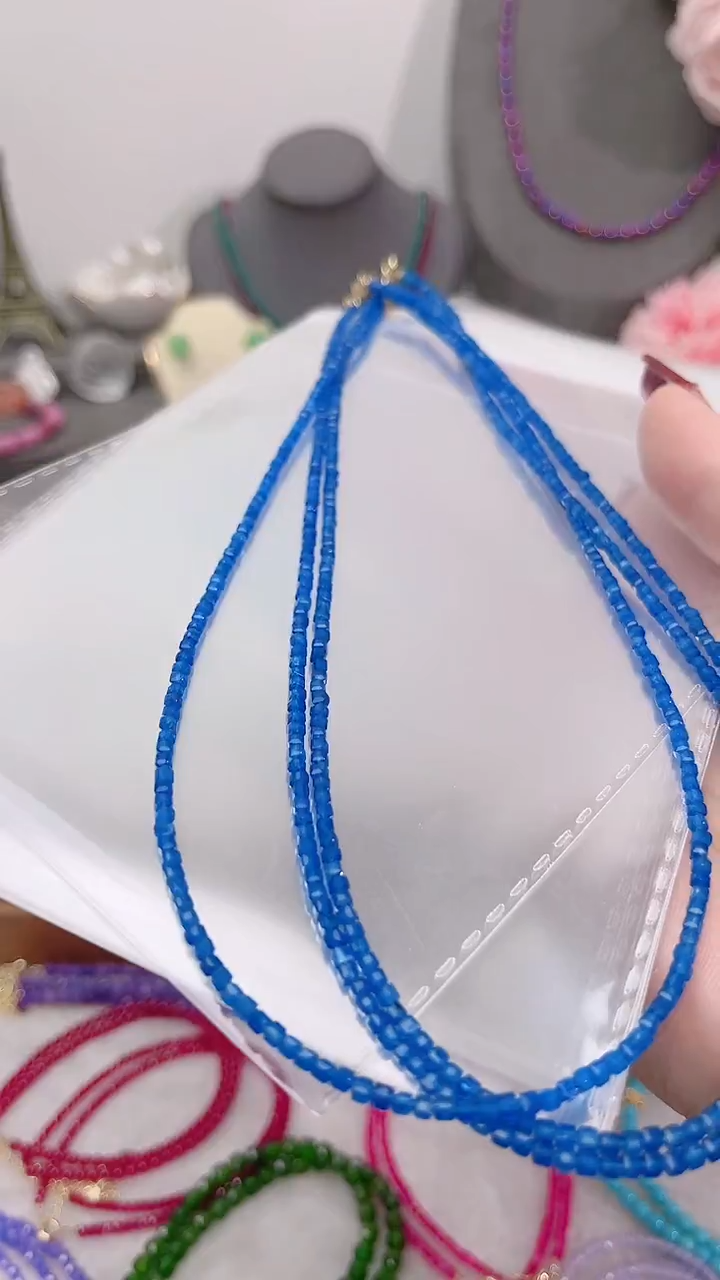 颈饰蓝宝石银S925镶嵌蓝方99