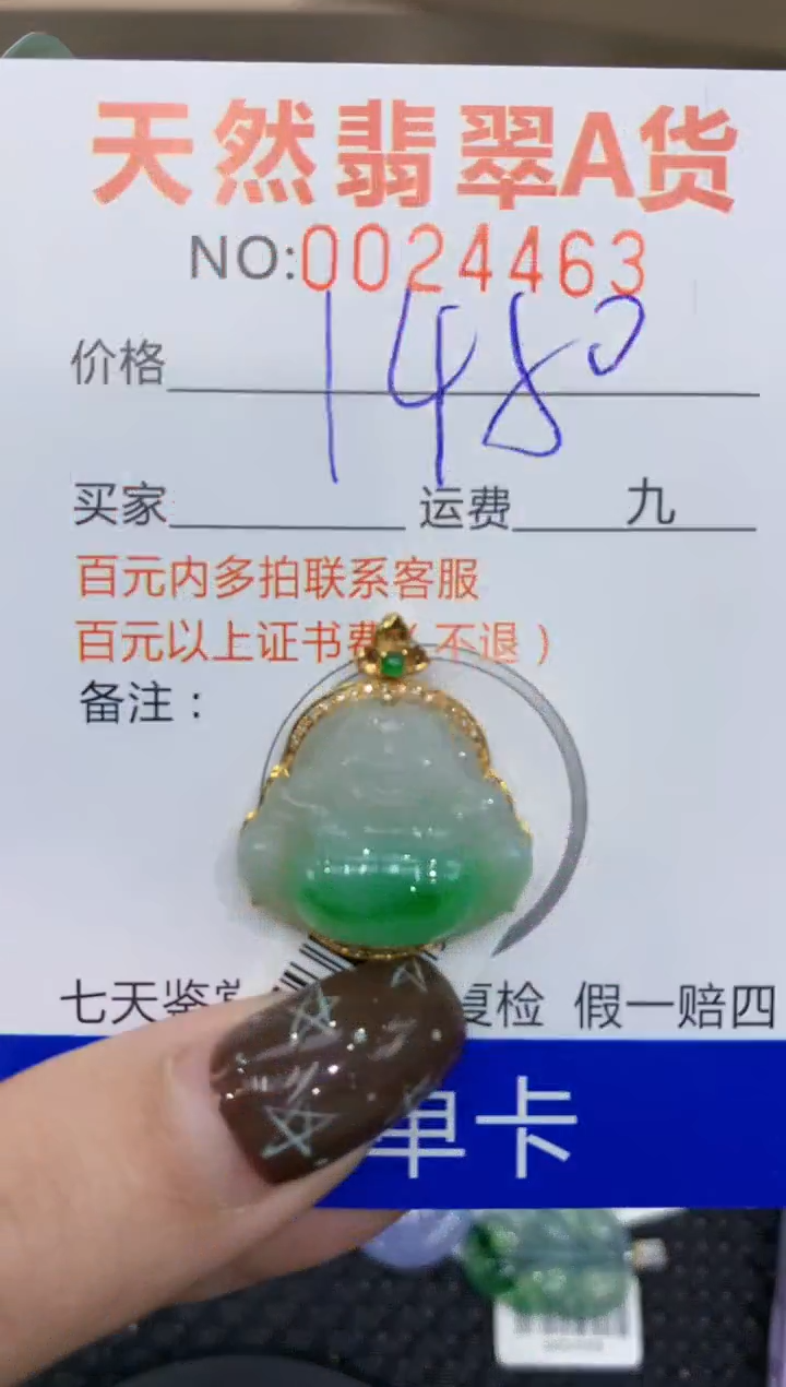 【闪购商品】翡翠颈饰18K金镶嵌11111111111