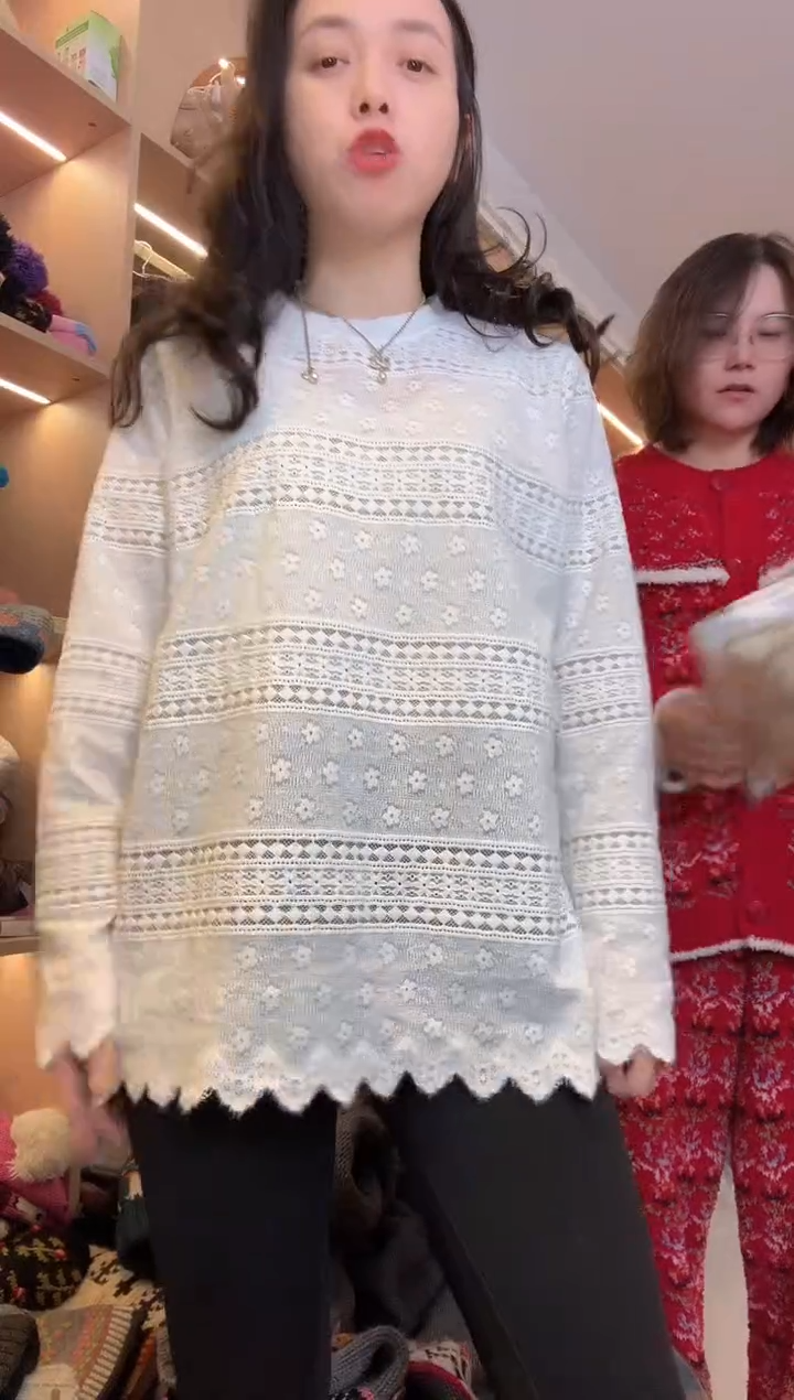 纯棉新疆棉镂空打底   