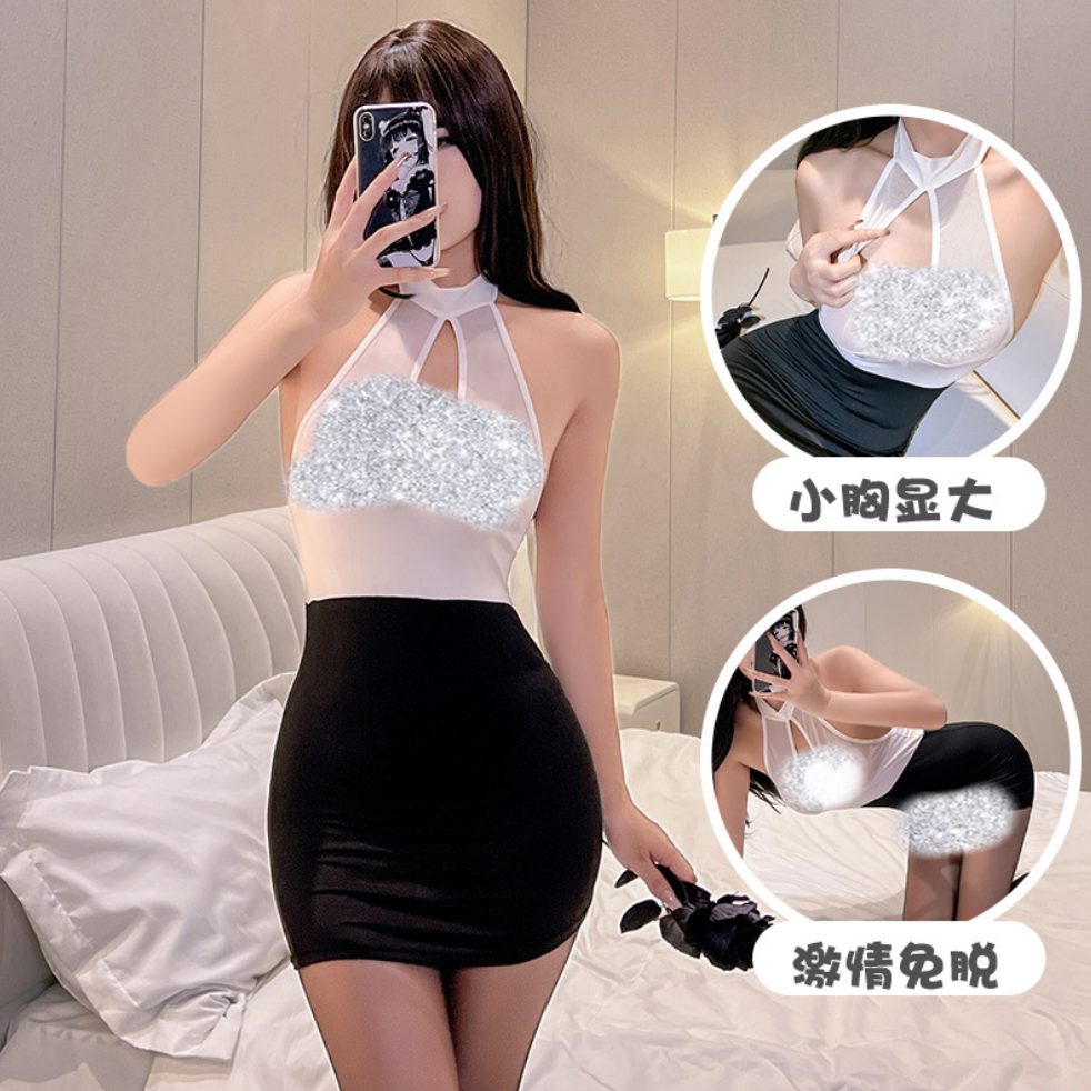 性感纯欲女秘书包臀制服角色扮演镂空诱惑睡衣套装紧身蕾丝