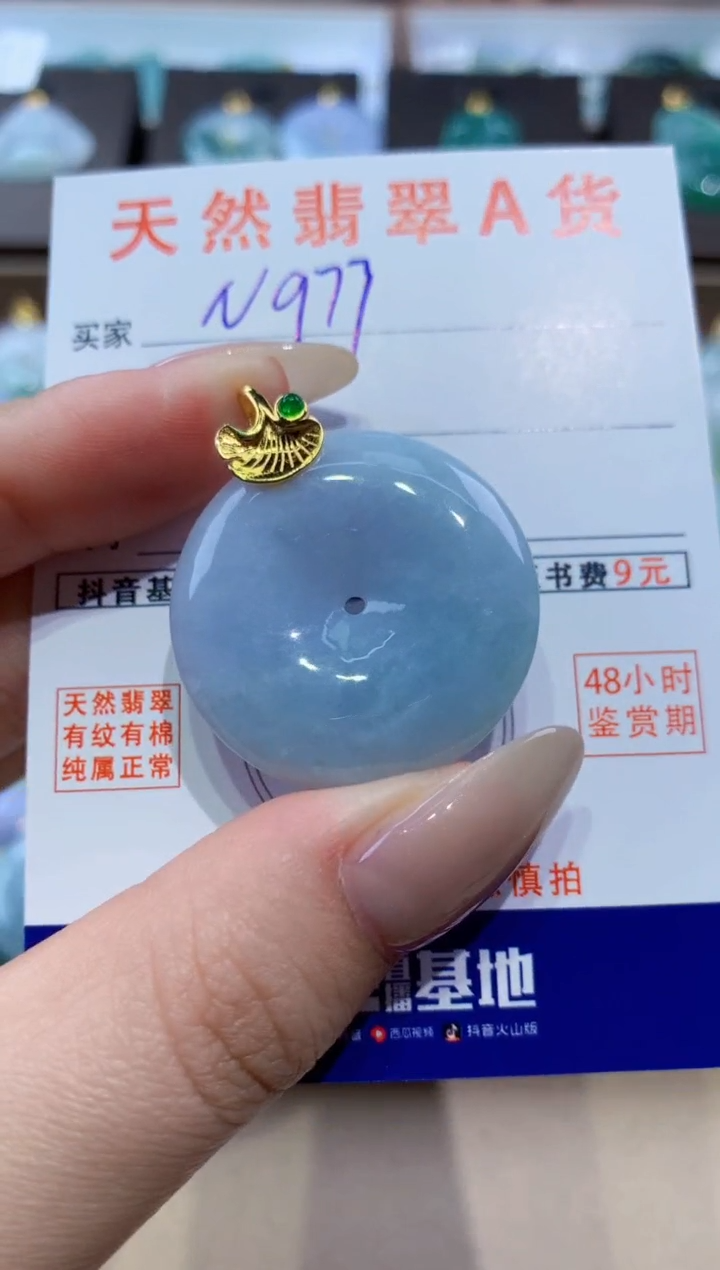 颈饰未镶嵌翡翠天然缅甸翡翠A货挂件 