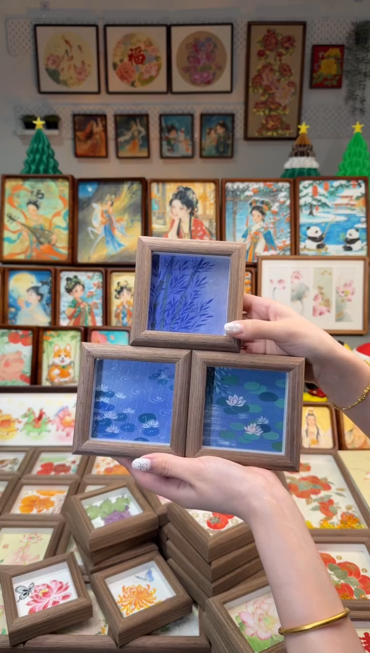 国画荷塘月色 手绘国画11