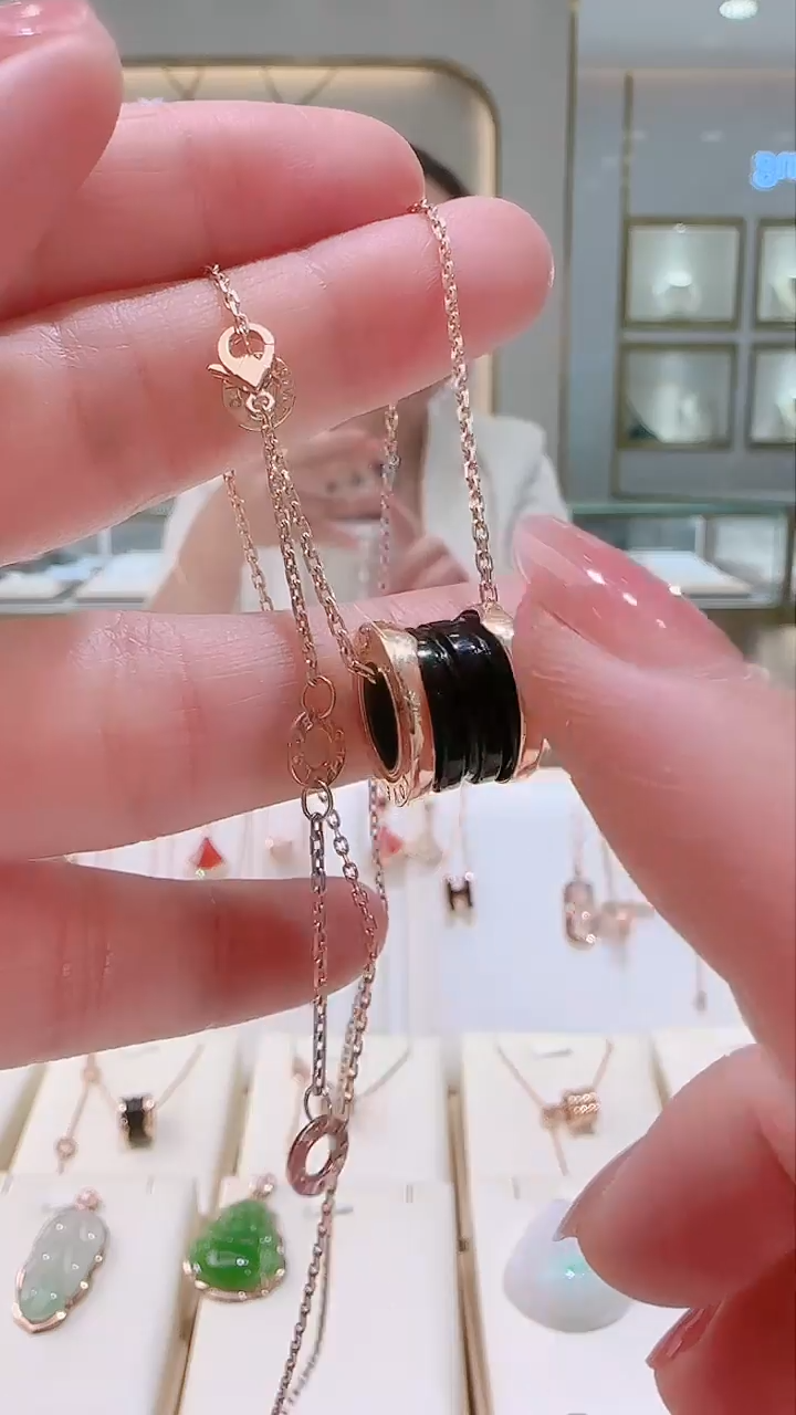【闪购商品】玛瑙/玉髓套链18K金镶嵌套链