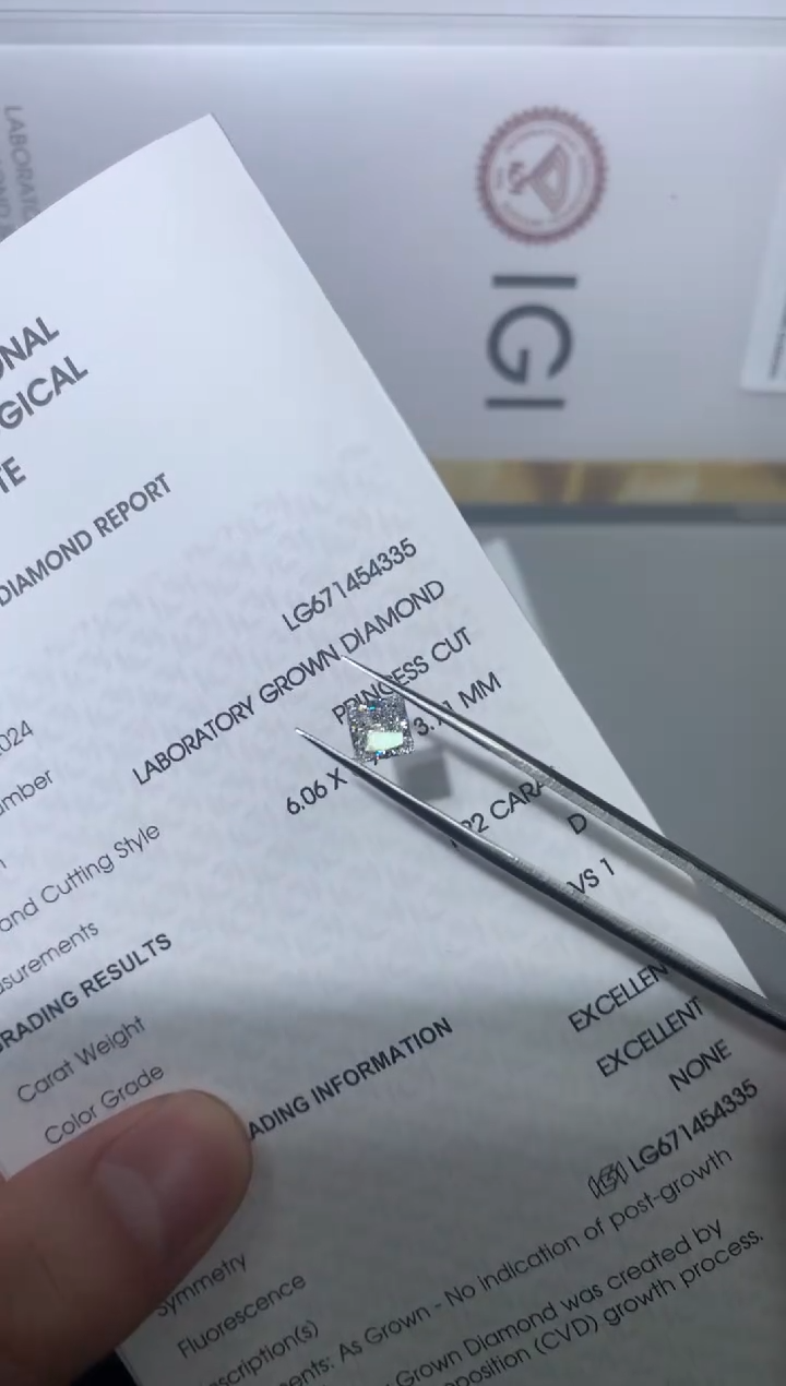 【闪购商品】实验室培育钻石裸石未镶嵌1.22D671454335