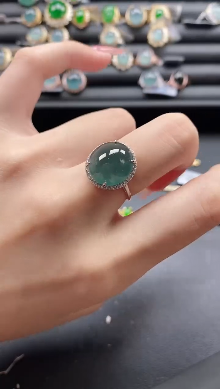 【闪购商品】翡翠戒指银S925镶嵌1111