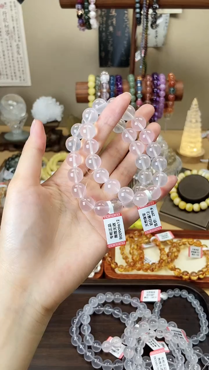 【闪购商品】水晶手链未镶嵌12mm奶白晶