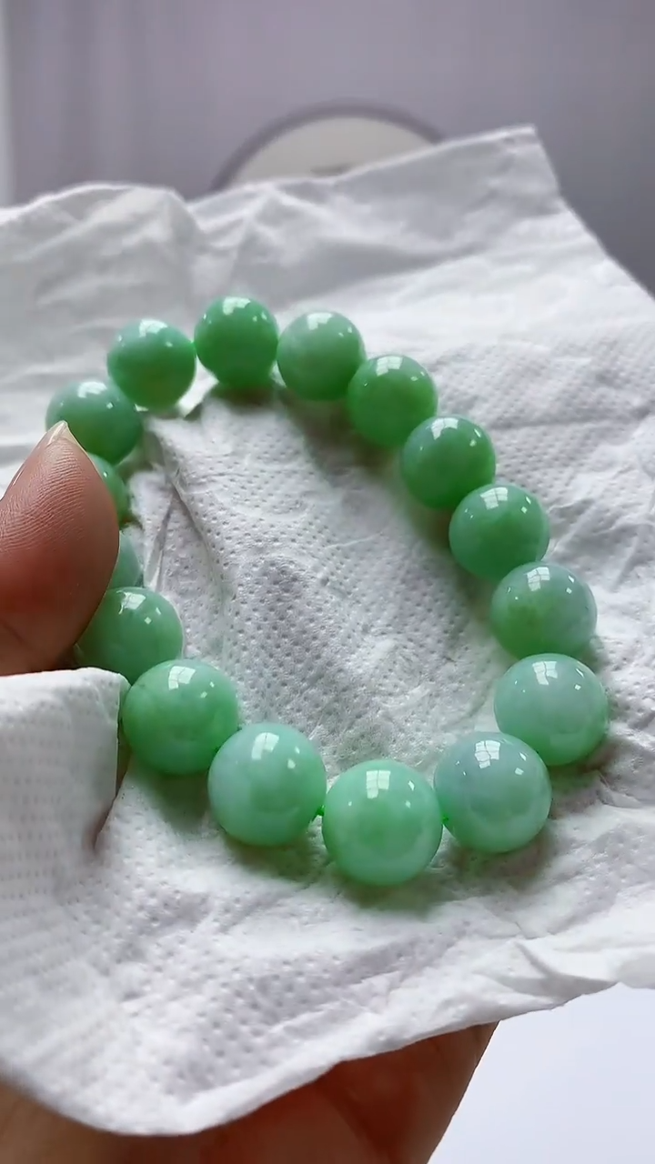 定制翡翠未镶嵌5060ms-毛货173手串