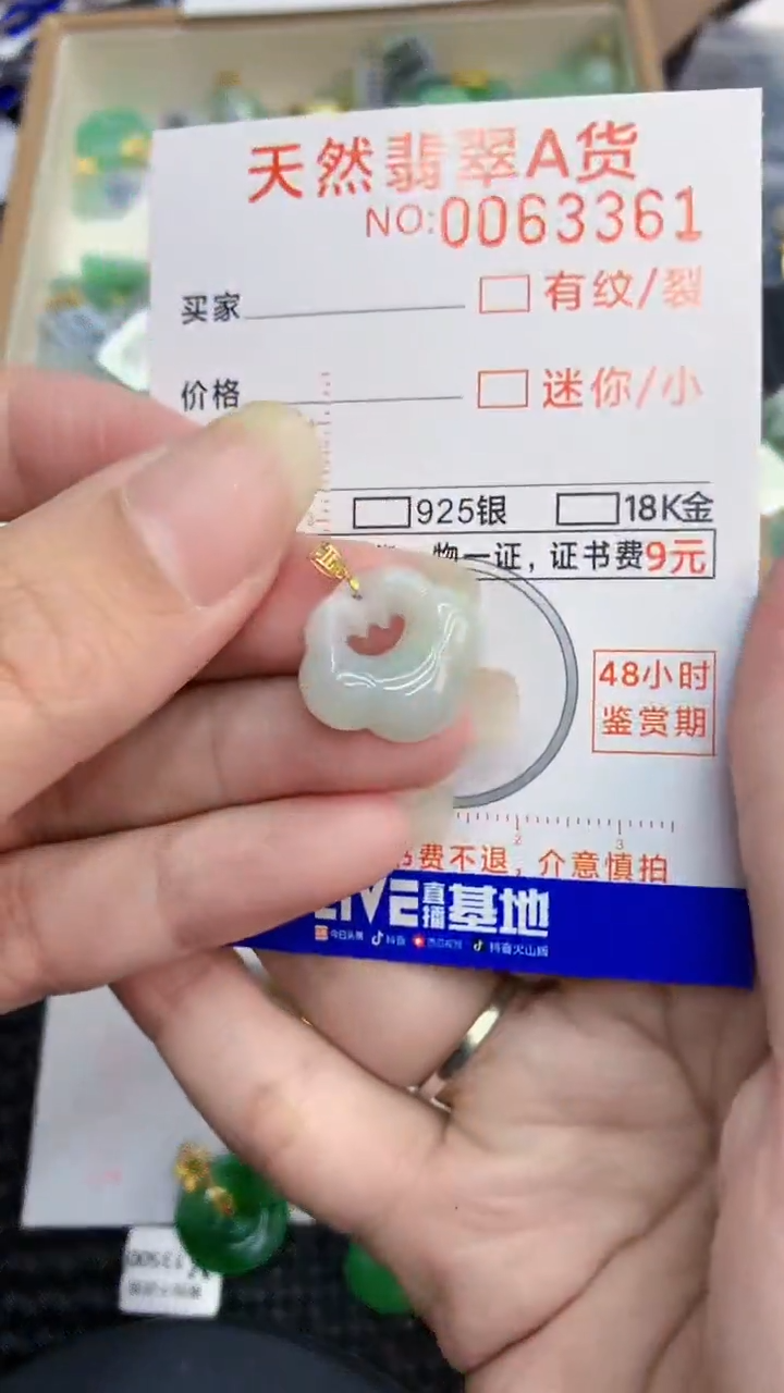 【闪购商品】翡翠颈饰18K金镶嵌            8