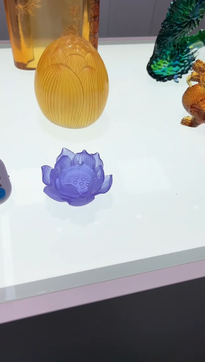 【闪购商品】泥塑古法琉璃莲花烛台摆件