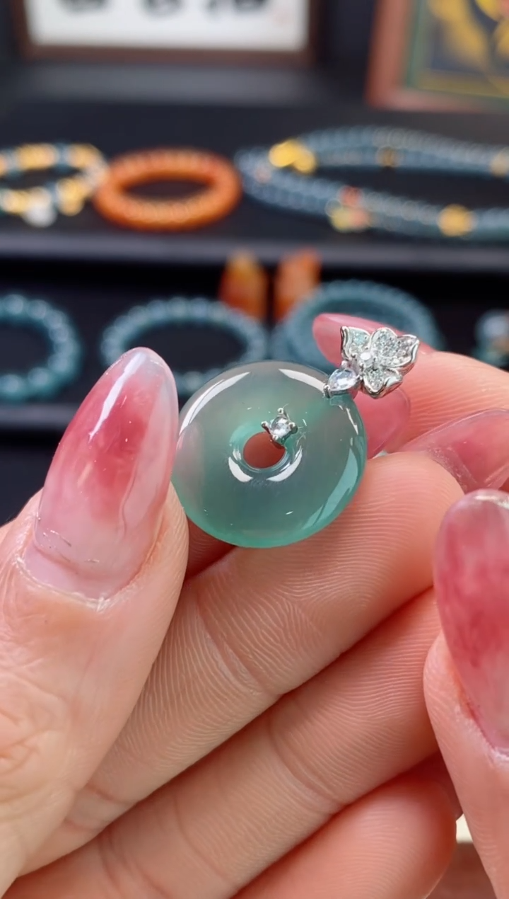 【闪购商品】翡翠颈饰银S925镶嵌0179453126