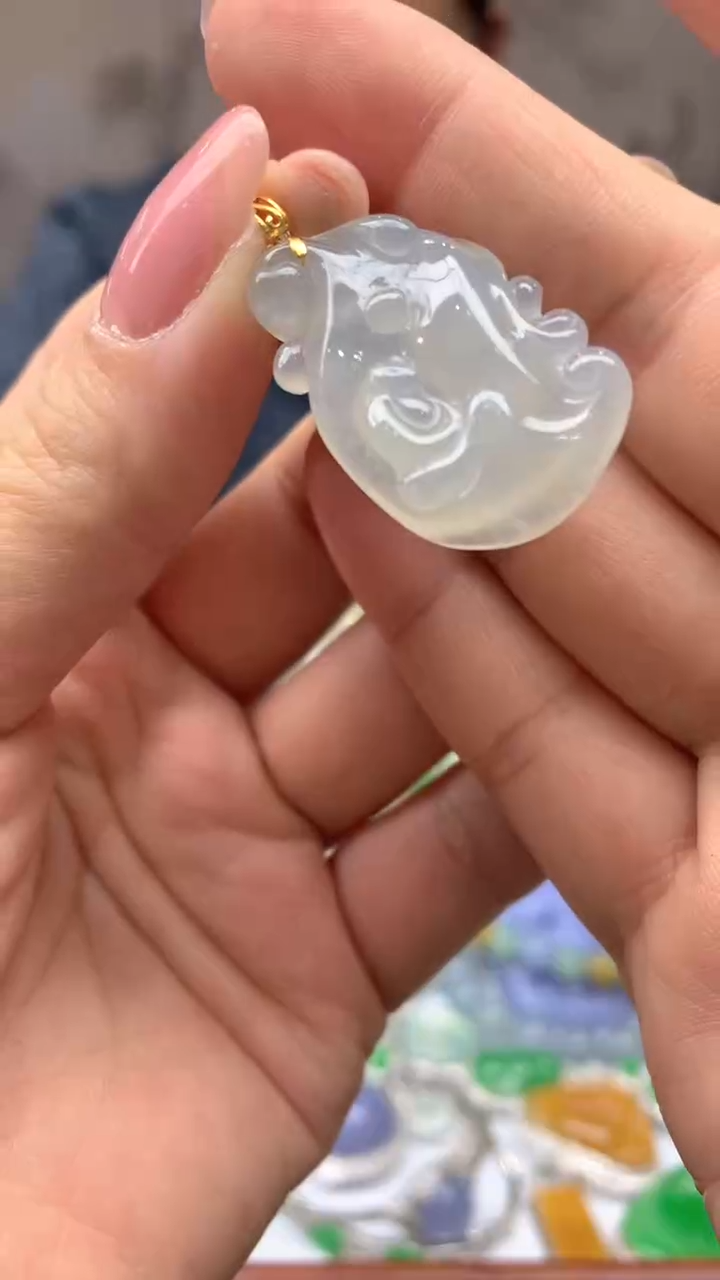 【闪购商品】翡翠颈饰18K金镶嵌73-天然翡翠