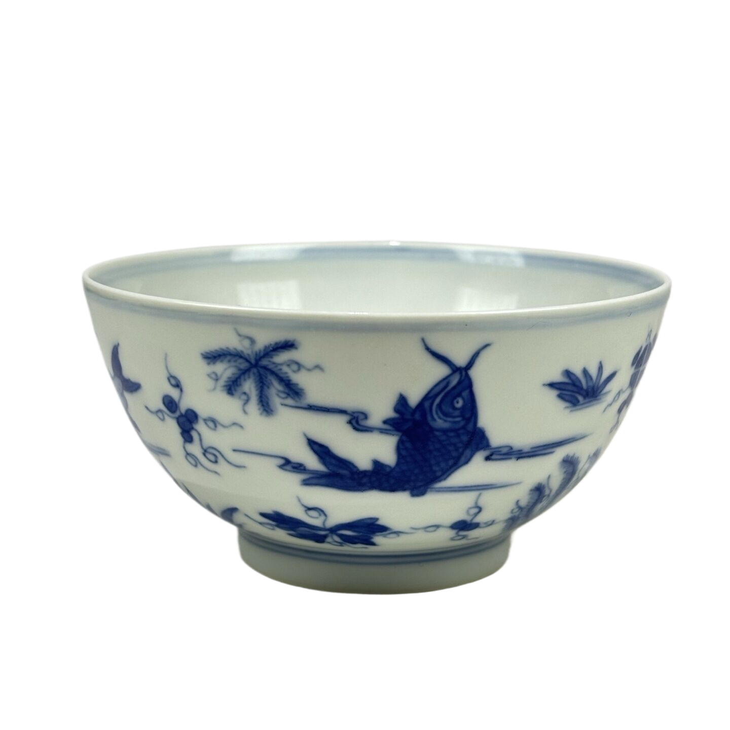 青花鱼藻纹碗7619