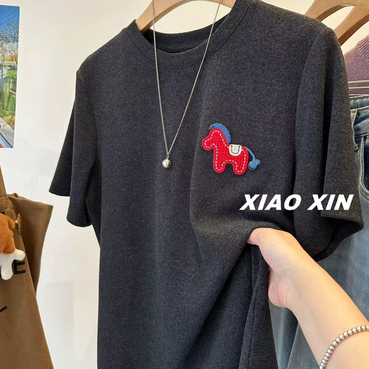 5239新款加绒款正肩半袖