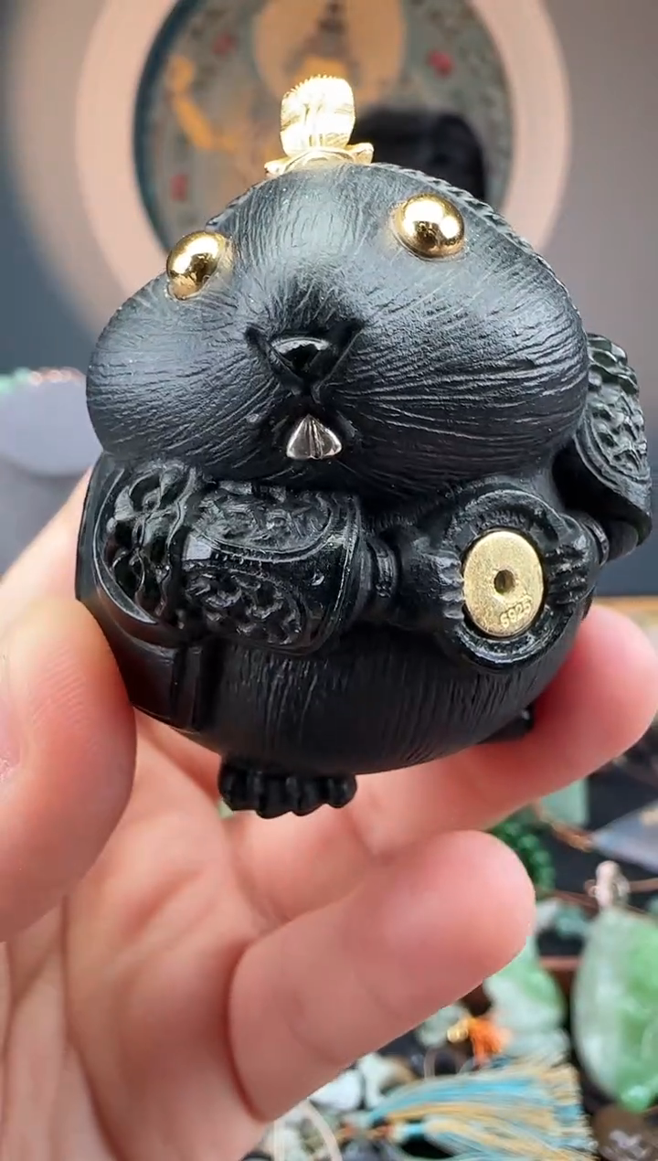 颈饰银S925镀金镶嵌和田玉和田玉