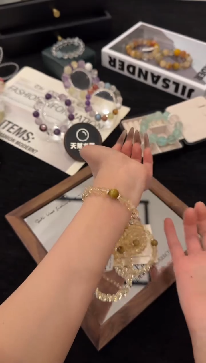 合金手链水晶黄塔晶x2539