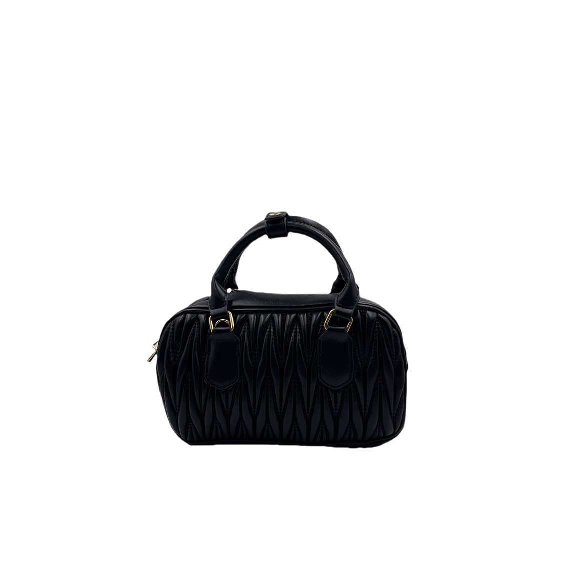 LQ-刘浩存同款-双手提褶皱保龄球-黑色-0220