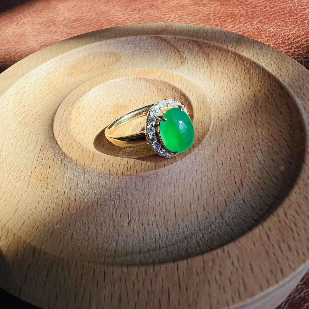 纯天然翡翠a货戒指气质时尚绿色冰绿豪华满色