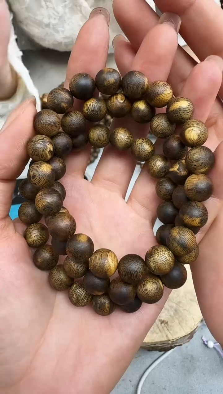沉香手串1008紫棋圆珠单圈多样性发一
