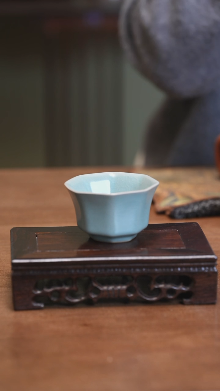 【闪购商品】Y宝丰宋官窑原产地汝瓷八方杯