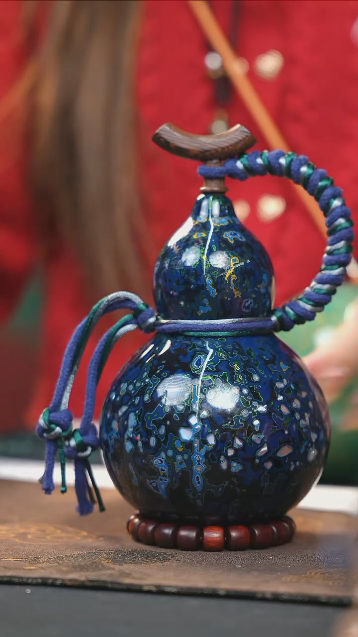 【闪购商品】WD176漆艺酒葫芦不包手串及旋转底座