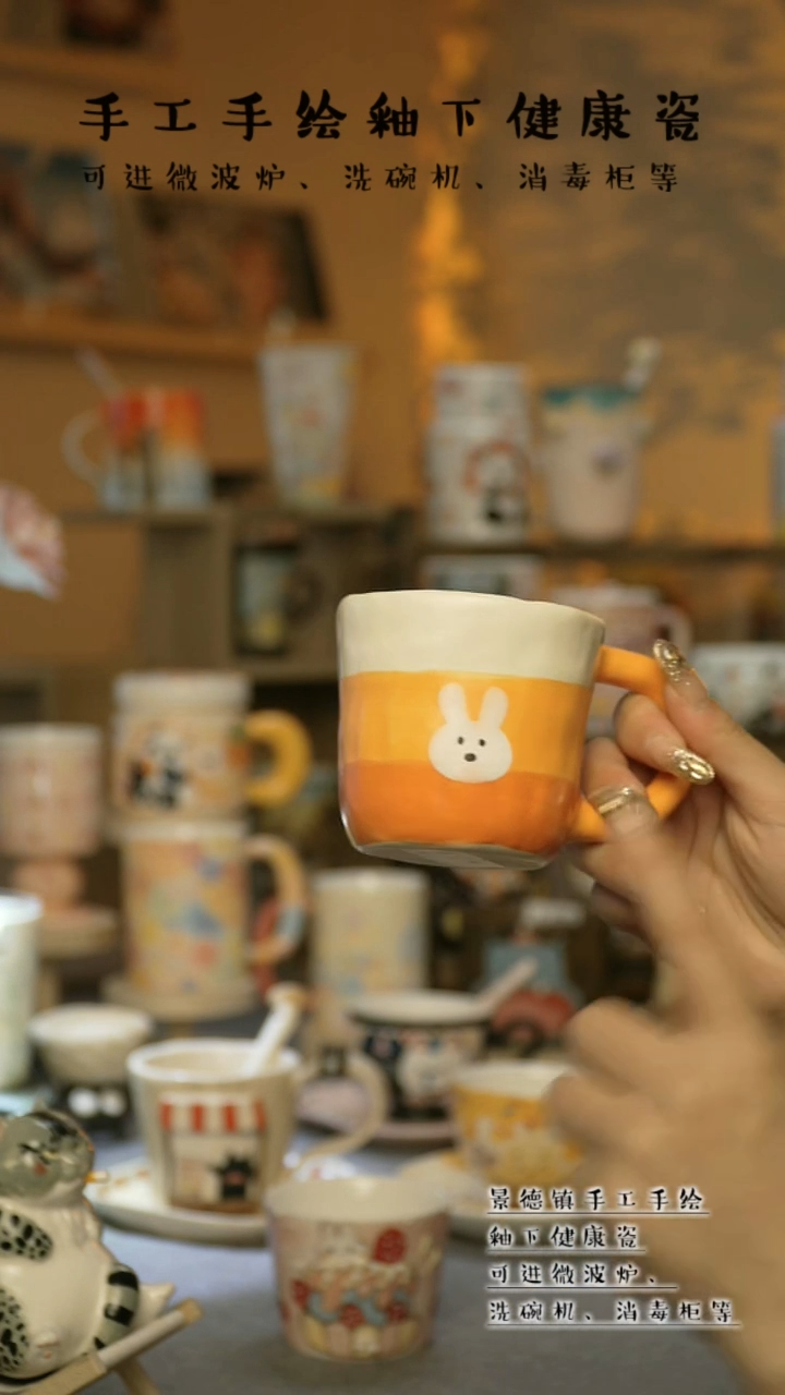 【闪购商品】杯景德镇高温釉下彩陶瓷&A701