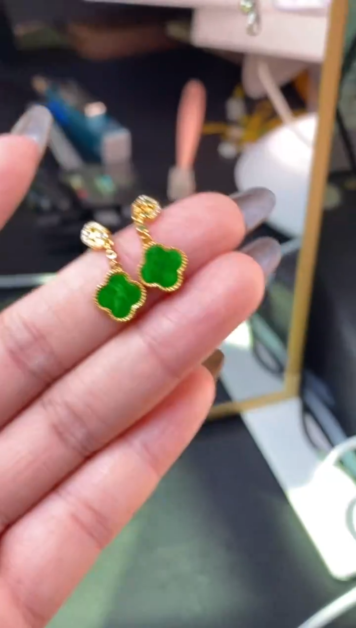 颈饰银S925镶嵌翡翠净货16701