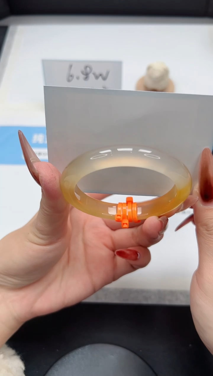 【闪购商品】玛瑙/玉髓手镯未镶嵌236/香槟54.2