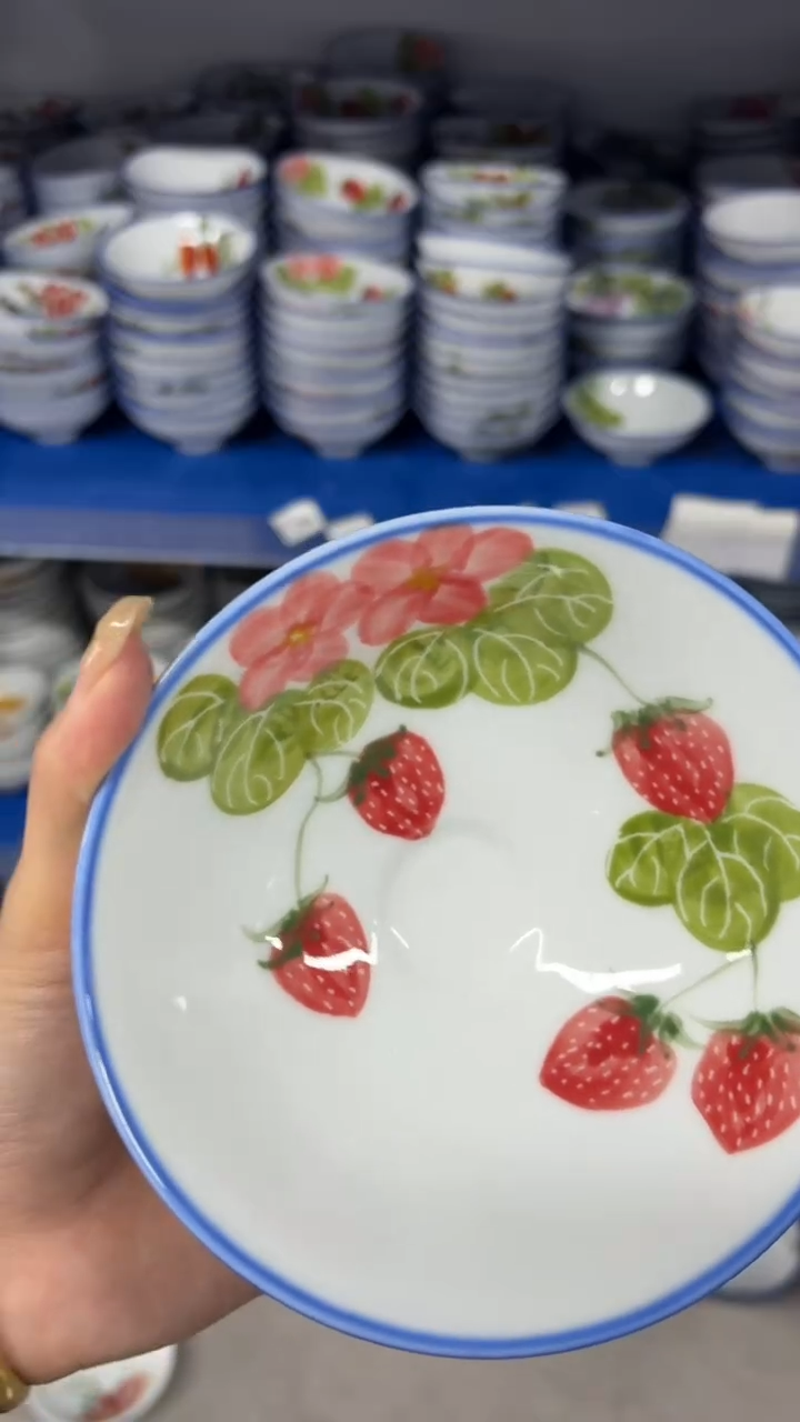 瓷片景德镇高温陶瓷食品级手绘釉中彩-斗笠碗